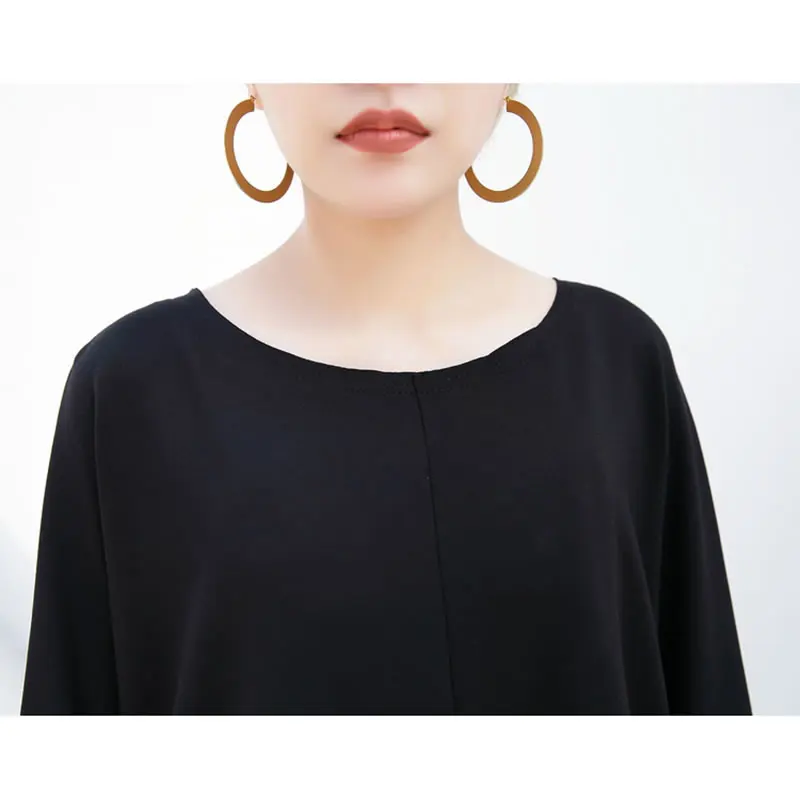 [XITAO] 2019 г. Женская весенне летняя футболка с круглым вырезом и рукавом три