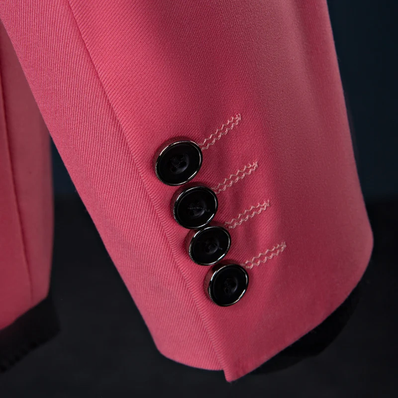 Мужской облегающий костюм коричневый зеленый бордовый черный розовый пиджак и