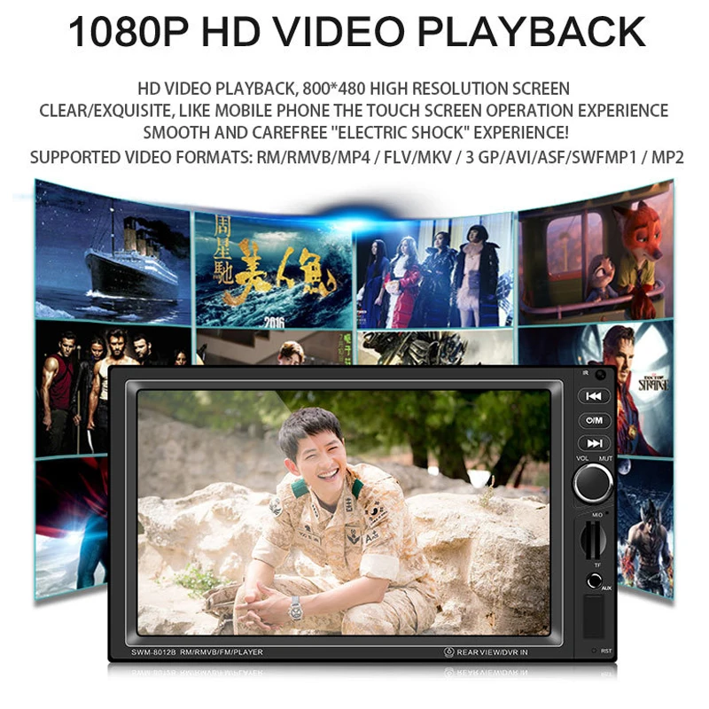 Автомобильный MP5 плеер Поддержка Bluetooth Голосовая задняя панель с приоритетом