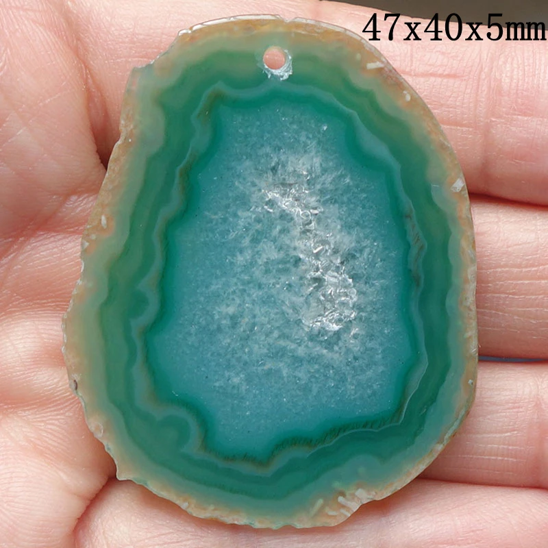 10PCS Free Shipping Slice Crystal Agates Stone Necklace Pendant Jewelry 47-65mm | Украшения и аксессуары