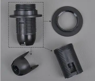 Розовый IWHD DIY фитинг E27 патрон лампы E14 черный белый 110 v-220 v осветительный аксессуар фитинг E27 Цоколь гнездо Portalmapara - Цвет: Розовый