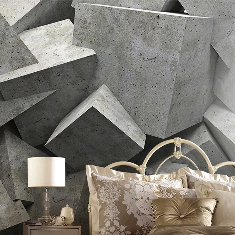 Пользовательские Любой Размер 3D Настенная Обои бетона Кирпич Книги по искусству