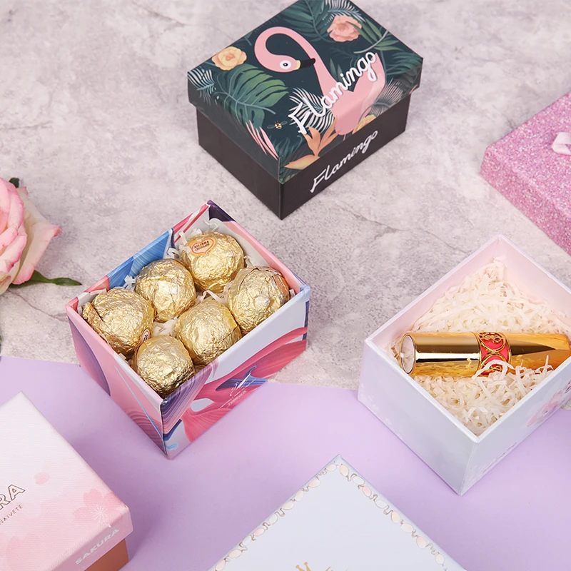 1 шт. маленькая коробка выпускная Рождественская Золотая фольга волнистая Милая