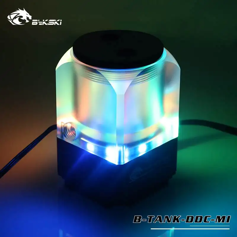 Bykski DDC комбо насос+ резервуар максимальный поток Лифт 6 метров 600л/ч совместимый DDC крышка радиатора резервуар для воды длина 67 мм