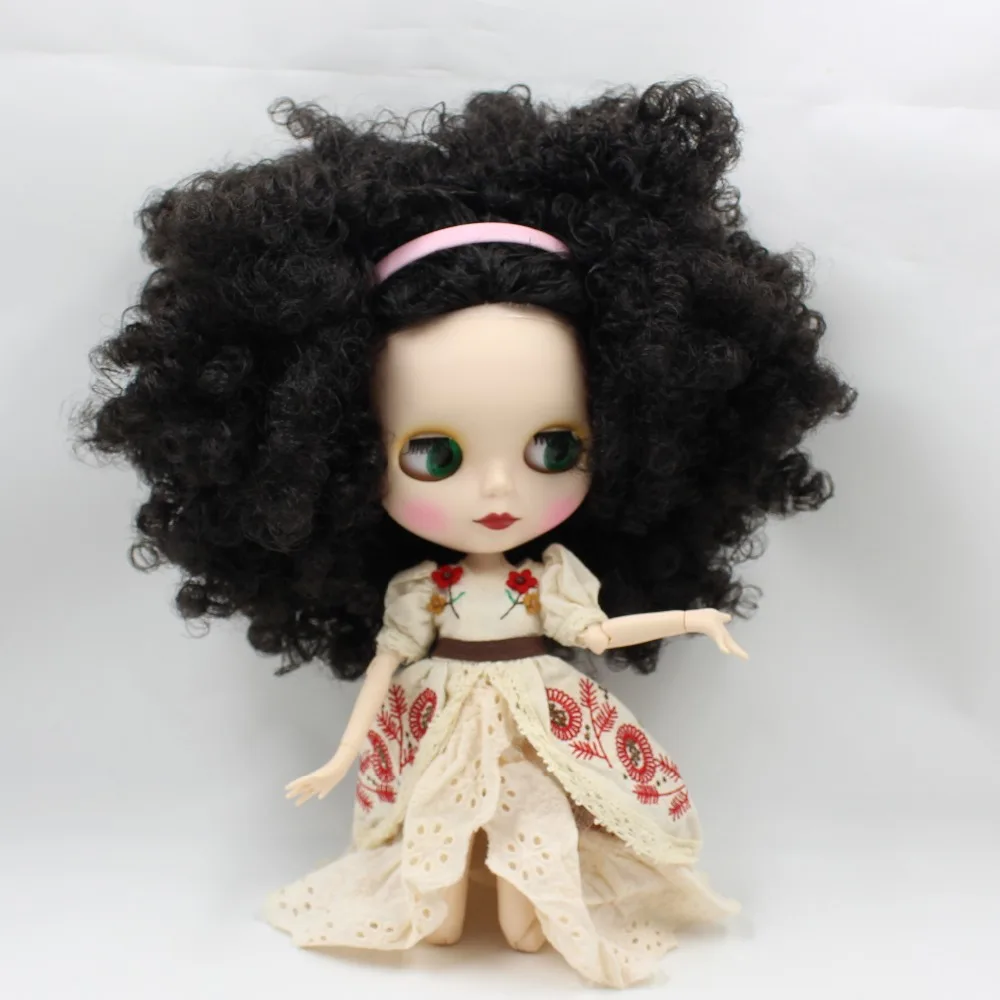 Кукла ICY DBS Blyth телесная кукла короткие волнистые волосы вьющиеся темные