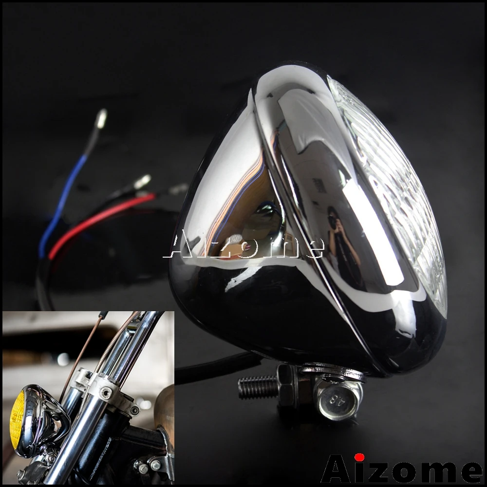 Ретро налобный фонарь для Harley TRI XS650 Хромированная передняя фара мотоцикла H4 Triumph