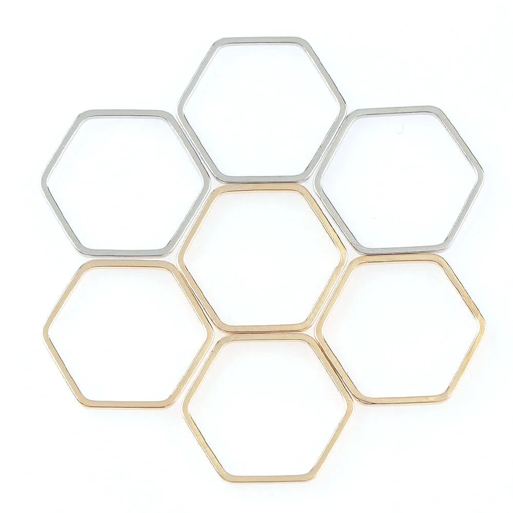 40 шт. 16 мм Металлические многоугольные подвесные соединители очаровательные