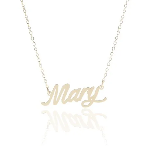 AOLOSHOW женские ювелирные изделия золотого цвета, ожерелье с надписью "Mary" из нержавеющей стали, женское персонализированное именное ожерелье, NL-2388