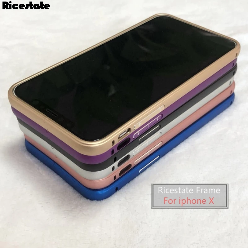 Ricestate бренд новые металлические Ультра тонкая рамка бампера для iphone X протектор роскошный алюминиевый бампер чехол для iphone X