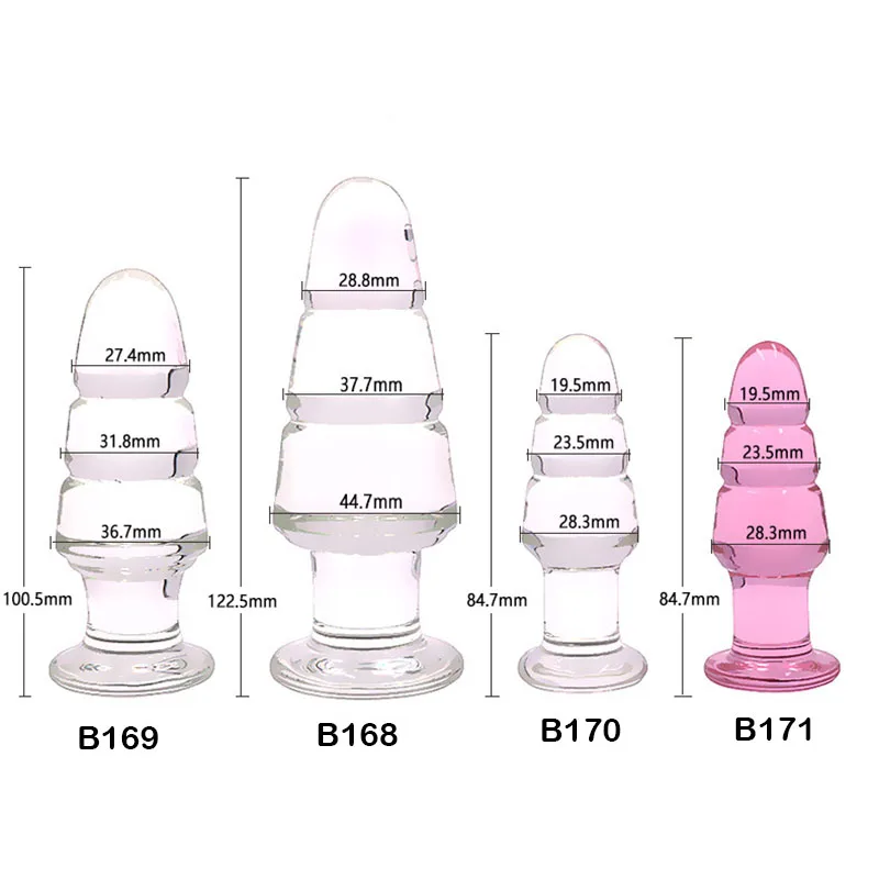 Прозрачная стеклянная Анальная пробка дилатадор набор анальных пробок