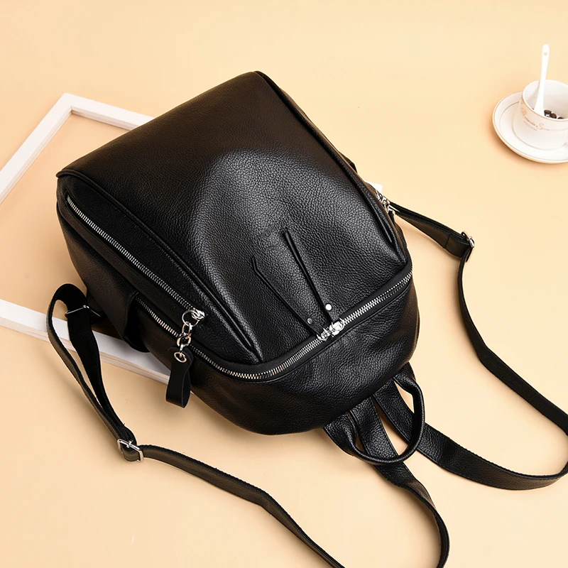Повседневные женские рюкзаки, высокое качество, Sac A Dos, женский рюкзак, рюкзак для девушек, дизайнерские рюкзаки с двойной молнией из искусственной кожи