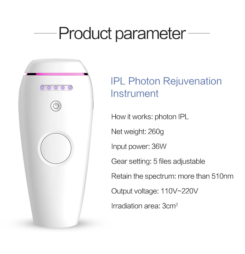 IPL эпилятор, постоянное удаление волос, 500000 вспышек, лазерный депилятор для лица, тела, ног, бикини, триммер, лазерный эпилятор для женщин и мужчин