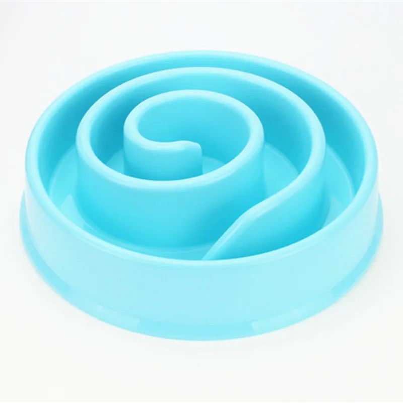 Blue Интерактивная миска для питомца, собаки, кошки, медленное питание, 1 шт., противоскользящая, залп, кормушка, здоровое блюдо для кормления домашних животных, инструменты для кормления - Цвет: Blue
