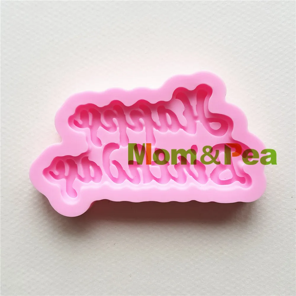 Mom&ampPea MPA1702 Happy Birthday Silicone Mold Sugar Paste 3D Fondant Cake Decoration | Дом и сад