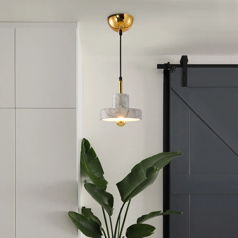 Японская креативная мраморная люстра в скандинавском стиле современная простая