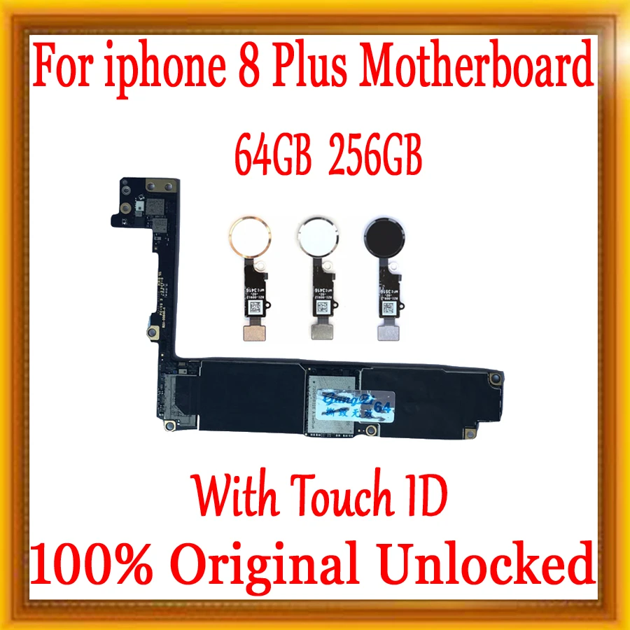 64 Гб/256 ГБ для iphone 8 Plus материнская плата без сенсорного ID, бесплатный iCloud для iphone 8 Plus логические платы, разблокирован