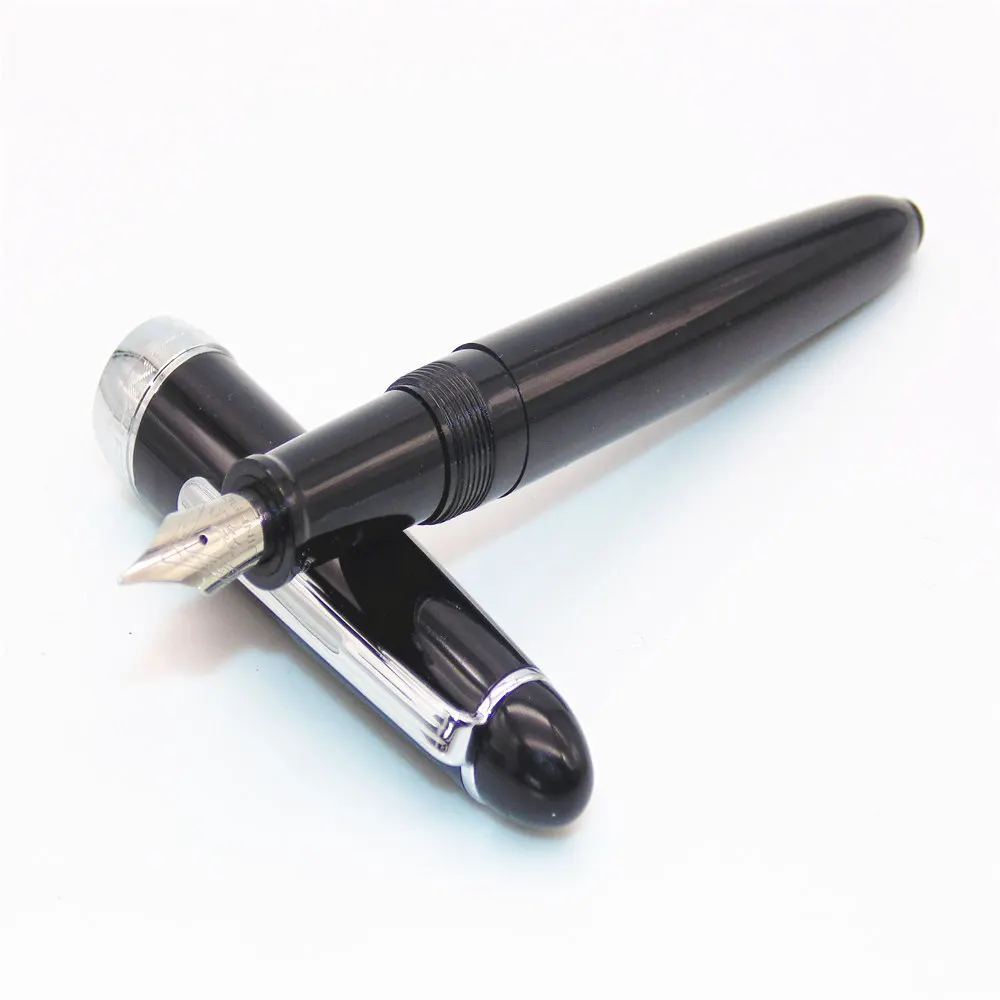 Jinhao 992, различные 12 цветов, спиральные круглые интерфейсные типы, Офисная Студенческая перьевая ручка, Новинка - Цвет: Black