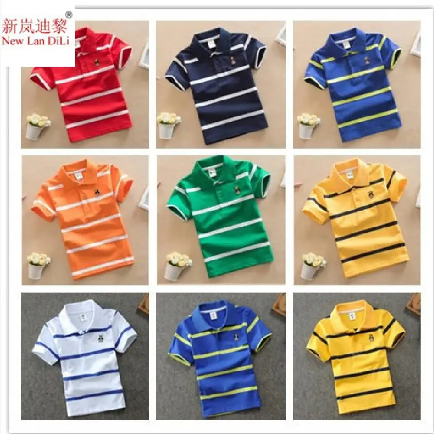 

New Fashion Boy Kid Stripe Top Tees Baby Boys T Shirts Summer Boys Cotton T Shirts Shorts Sleeve Children Clothing