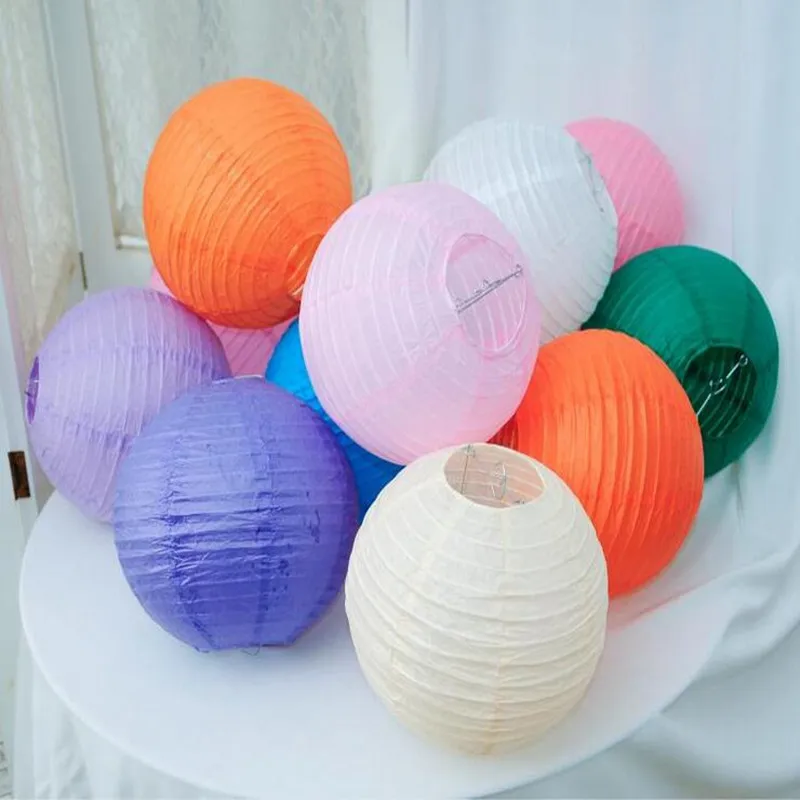 Китайские бумажные фонарики 6 дюймов (15 см) 30 шт./лот круглые лампы украшения для