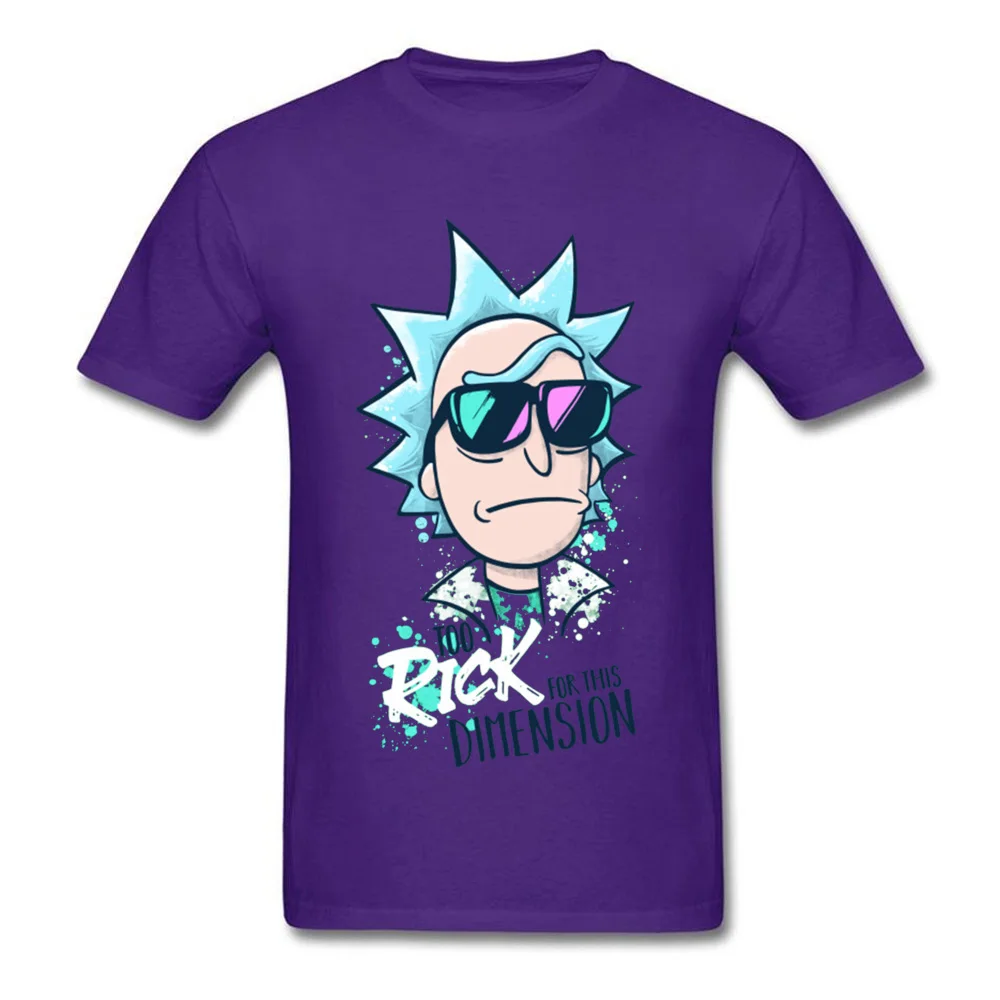 Swag мужские футболки Too Rick For This Di мужские футболки, хип хоп, Рик и Морти, футболки, наука гик, мультяшная футболка зеленого цвета - Цвет: Purple