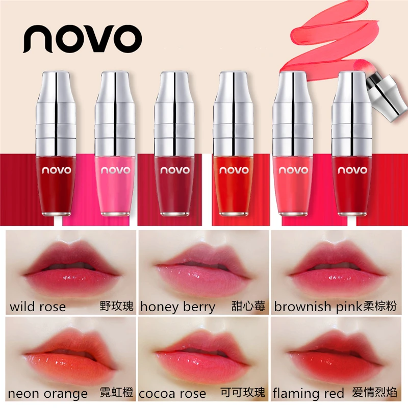 Матовый бархатный блеск для губ NOVO жидкая помада макияжа долговечная