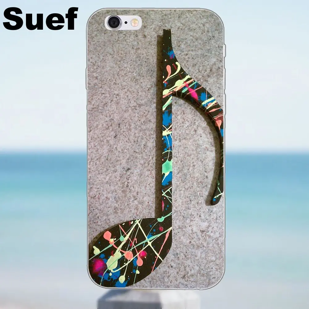 as picture Суэф с изображением музыкальных нот для iPhone 4 4S 5 5S 5C SE 6 6S 7 8 Plus X samsung Galaxy J1 J3 J5 J7 A3 A5 чехол для телефона из мягкого ТПУ с рисунком Coque - Цвет: as picture