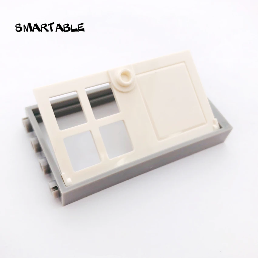 Умная оконная дверная рама 1x4x6 строительные блоки MOC части со стеклянными игрушками для детей дом совместим все бренды город 20 шт./лот