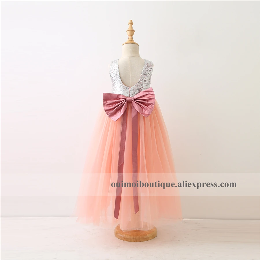 2018 длинное платье с блестками для девочек Классические Вечерние макси платья