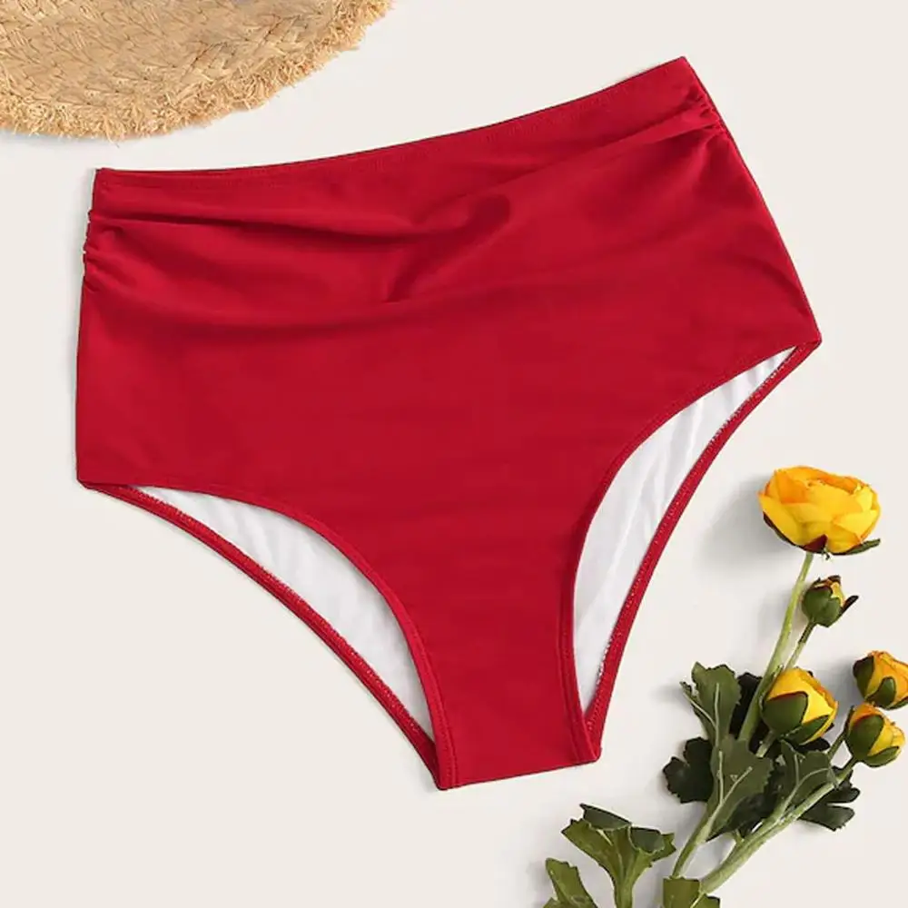 Women High Waist Bikini Bottoms Swim Briefs Beach Shorts Stretch Female Swimming Pants Sexy Cut Fashion L5# | Спорт и развлечения