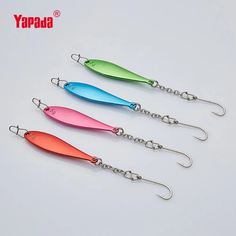 YAPADA Ice Fishing 520 Moon 6g 50X11X4mm одиночный крючок красочная металлическая ложка для