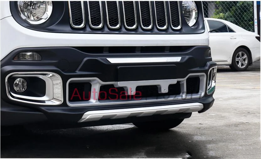 

For Jeep Renegade 2016 2017 ABS Chrome or Carbon fiber color plastic Rear Tail Fog Light Lamp Cover Decor Trim 2pcs