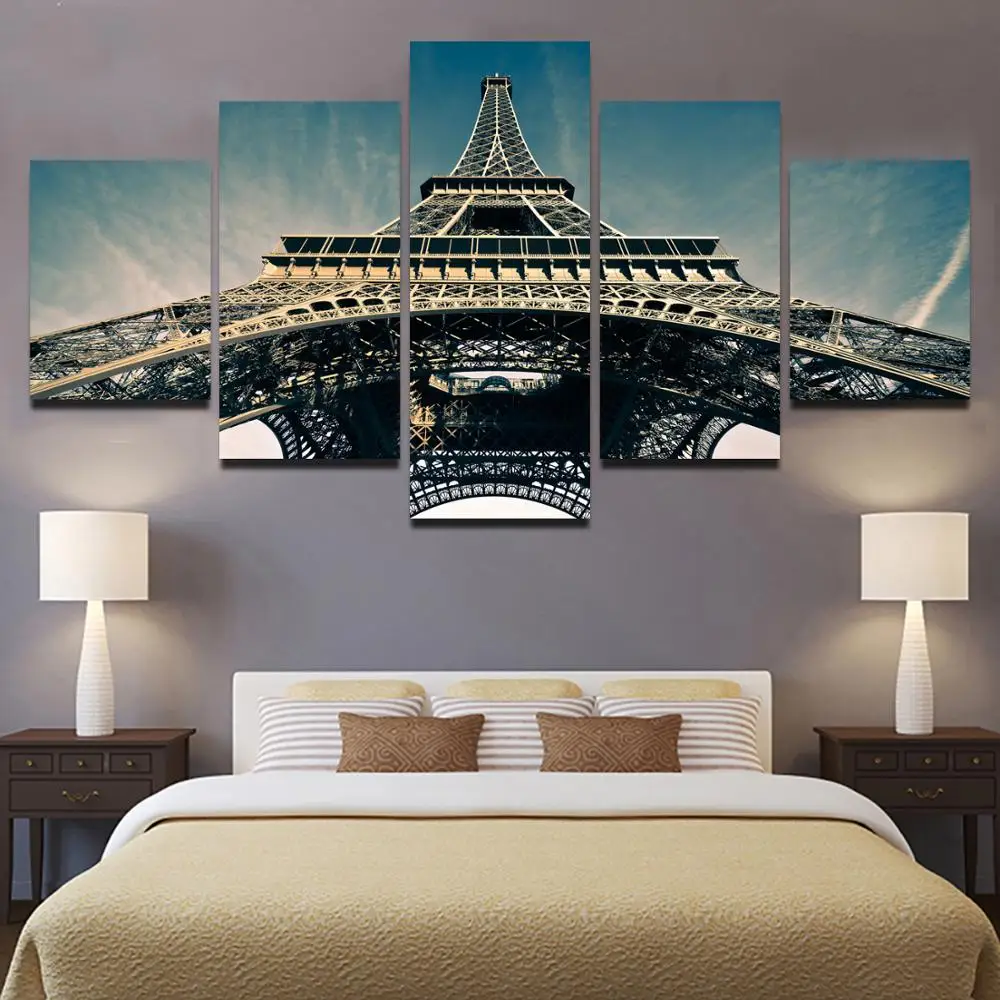 

Drop shipping 5 Panel Wall Art Pictures Canvas Painting abstract canvas poster painting decoration for living room LW073