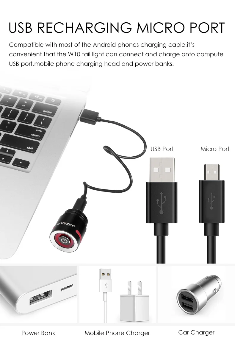 Gaciron водонепроницаемый велосипедный светильник USB Перезаряжаемый светодиодный велосипедный задний светильник s велосипедная сигнальная лампа велосипеда лампа зажим аксессуары для велосипеда