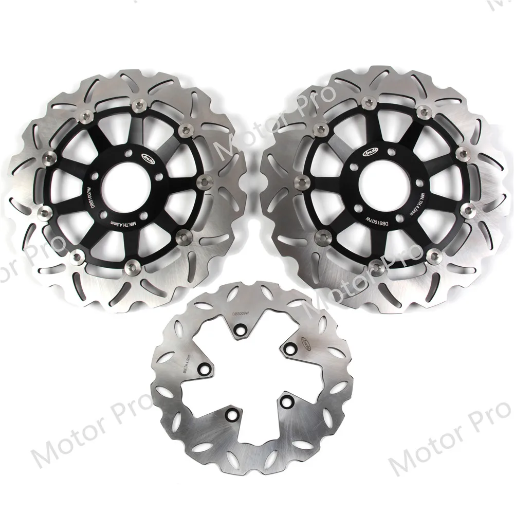 

For Suzuki GSX 750 1997 - 2003 Front Rear Brake Disc Disk Rotor Kit Motorcycle GSX750 1998 1999 2000 2001 2002 BLACK GOLD 01 02