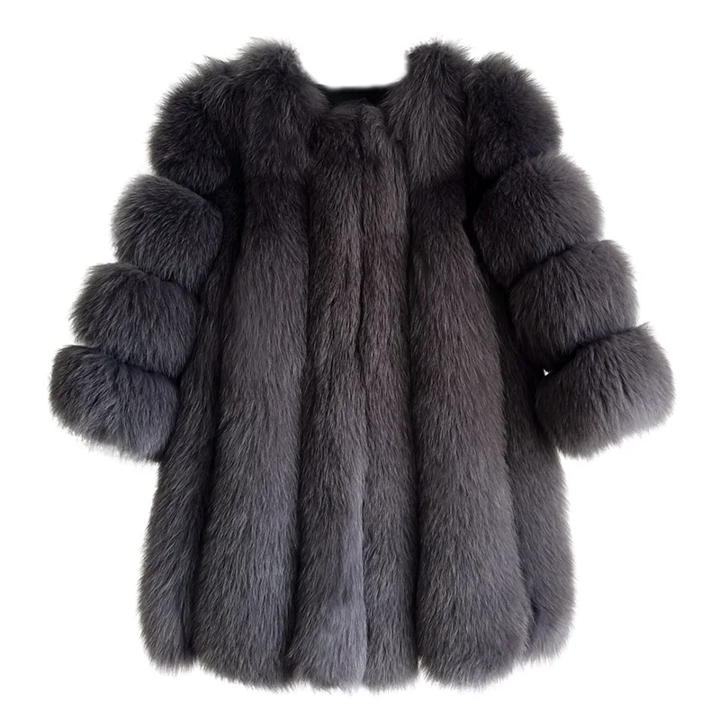 Женская зимняя куртка модная и облегающая женская шуба из натурального меха