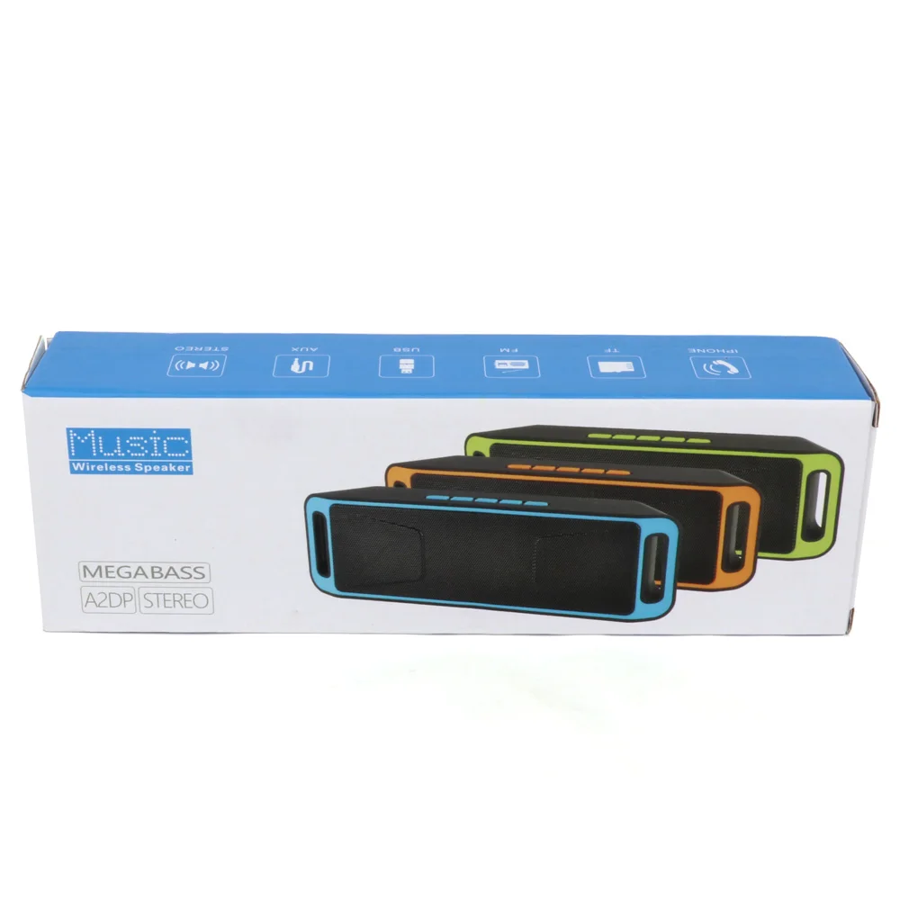 TOPROAD Портативный беспроводной Bluetooth динамик 4 0 Caixa де сом стерео сабвуфер s TF USB FM