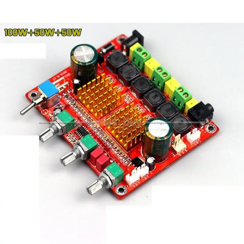 TPA3116D2 2.1CH 100W + 50W HIFI Цифровой сабвуфера усилителя звука доска для dc 12v 24v