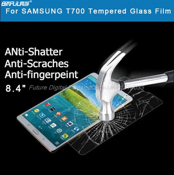 

Premium tempered glass film For Samsung Galaxy Tab S 8.4 T700 T705 T707 tablet Anti-shatter LCD Screen Protector Film