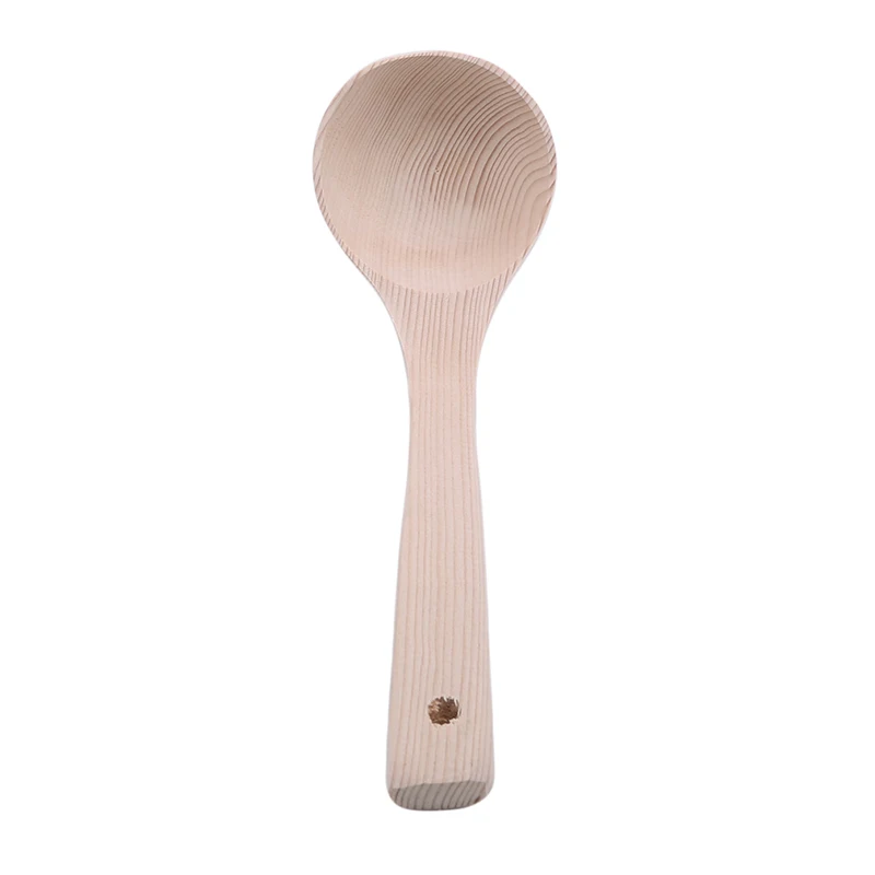 Натуральная деревянная ложка большая зеркальная кухонная с длинной ручкой