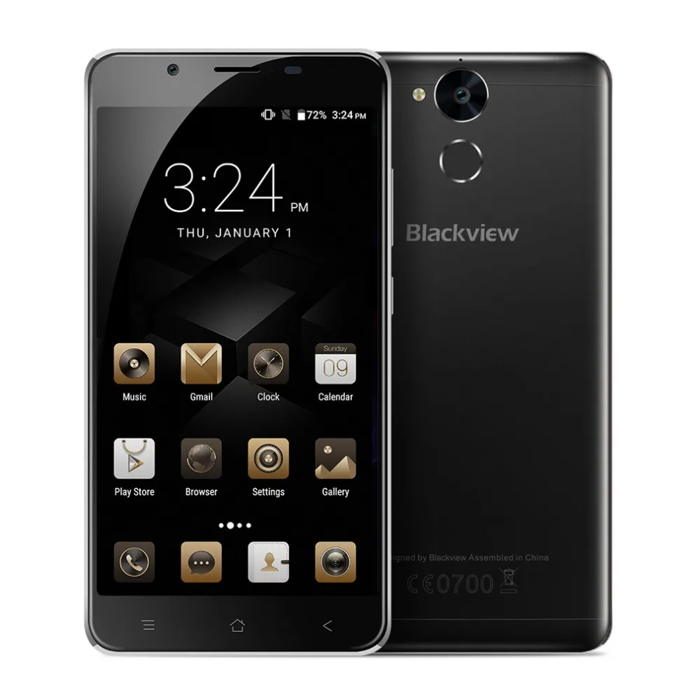 Blackview p2 Lite отпечатков пальцев Смартфон mtk6753 1.3 ГГц Octa core android 7.0 Мобильные телефоны