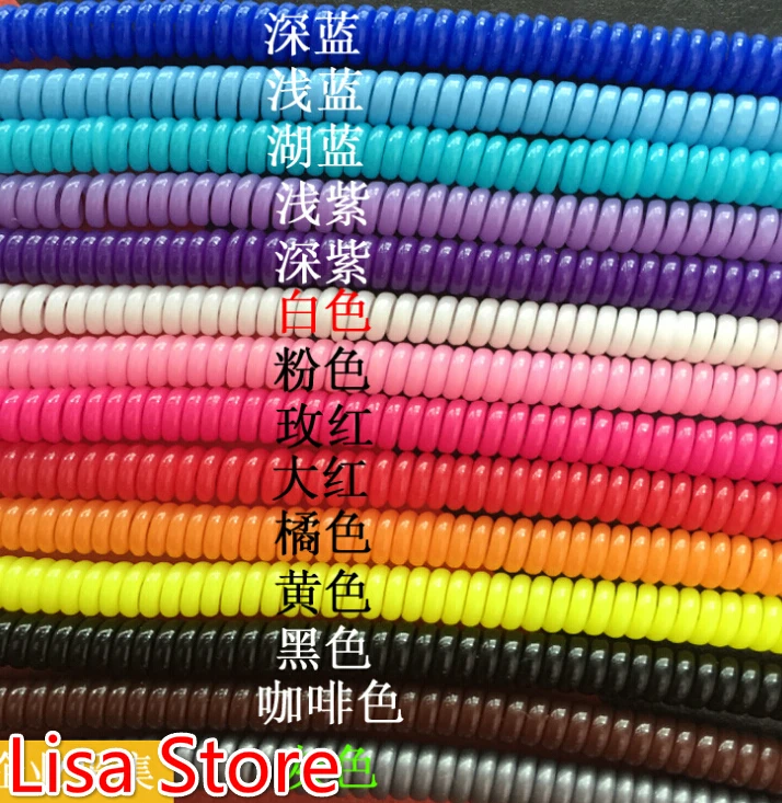FreeShip 200pcs Plastic spring Protective sleeve Mobile Tablet Spiral Cord Protector for Cell Phone iPhone Charger Earphone | Электроника