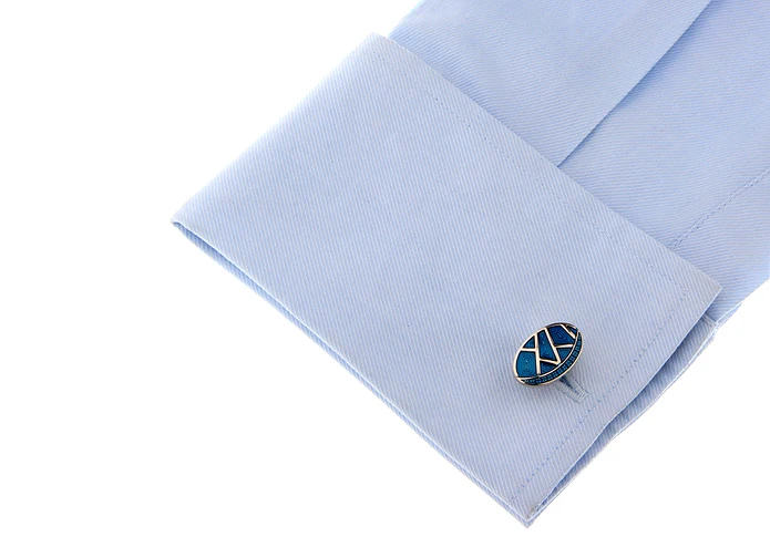 IGame Заводская поставка качественные запонки модные синие краски дизайн качество латунный материал