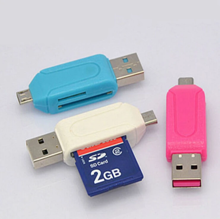 Micro USB OTG к 2 0 адаптер SD/Micro SD кард ридер для смартфонов/ПК sim карты и аксессуары