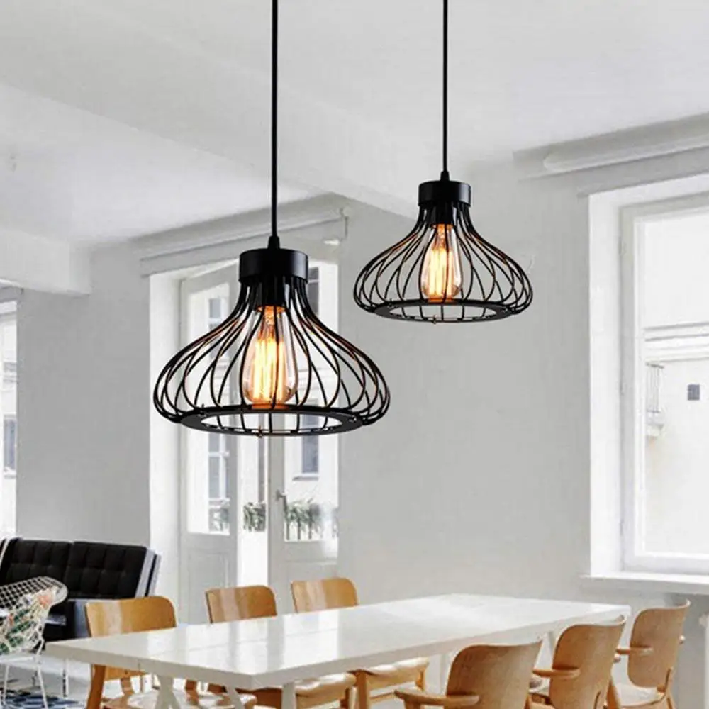 Home-Neat 2 упаковки промышленный Ретро подвесной светильник металлическая клетка
