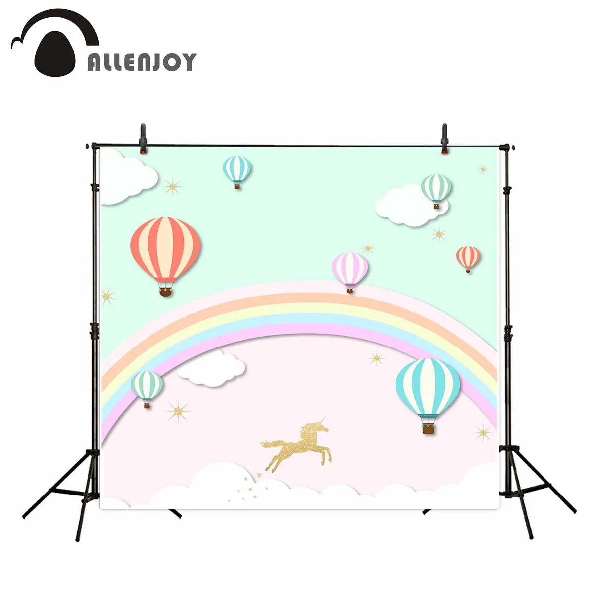 Allenjoy фоны для фотостудии единорог Радуга мультфильм воздушный шар на день