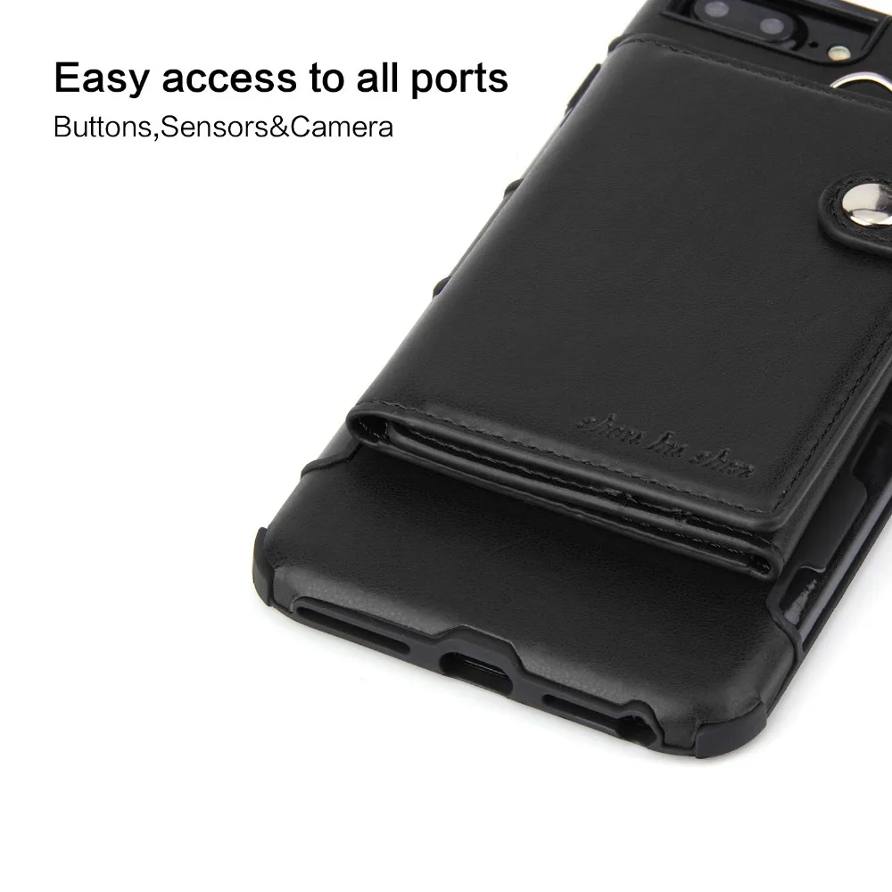 Flip Wallet Case for iPhone 8 Plus 7 Fashion Leather with Card Holder Phone Cover Funda Capa | Мобильные телефоны и