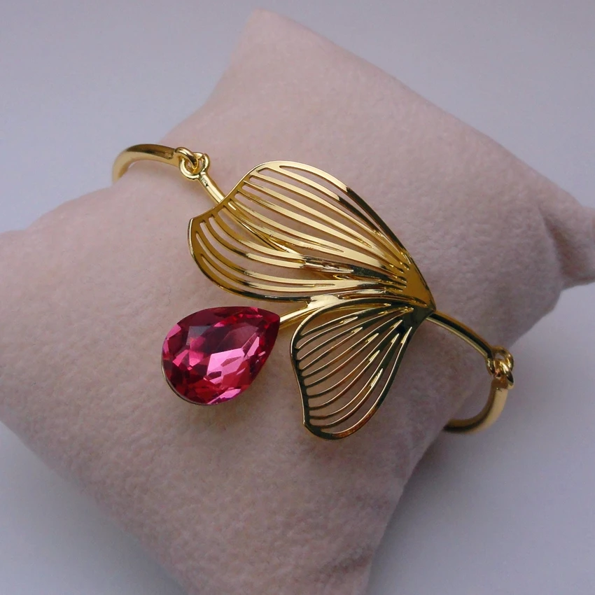 2019 Африканский Высокое качество ювелирные изделия фуксия со стразами 24 карат из