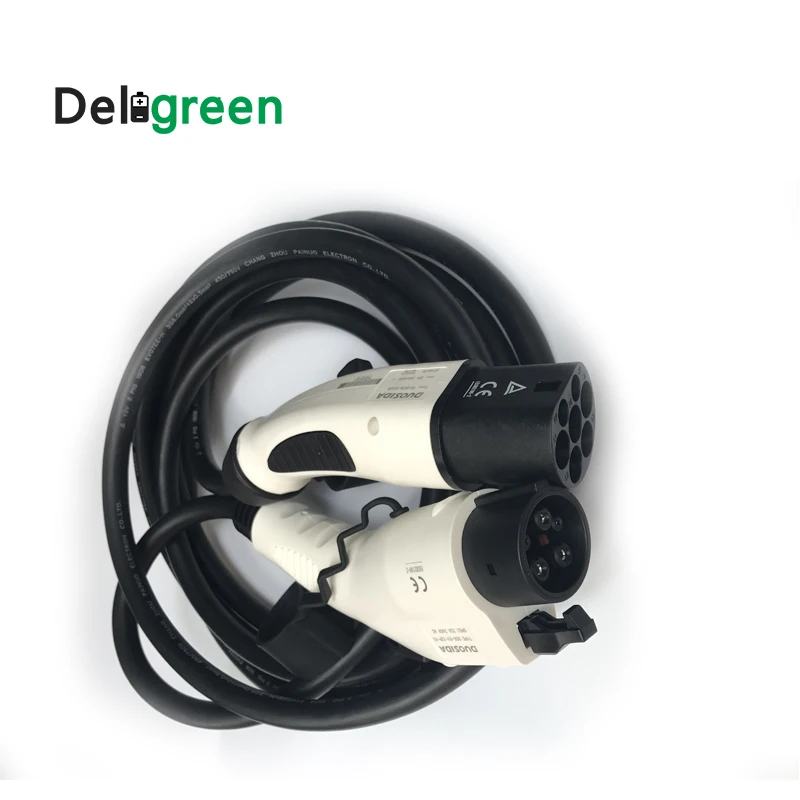 EV зарядное устройство 16A 32A тип 1 к Тип 2 IEC62196 J1772 EV зарядный кабель с 2 м TUV/UL кабели