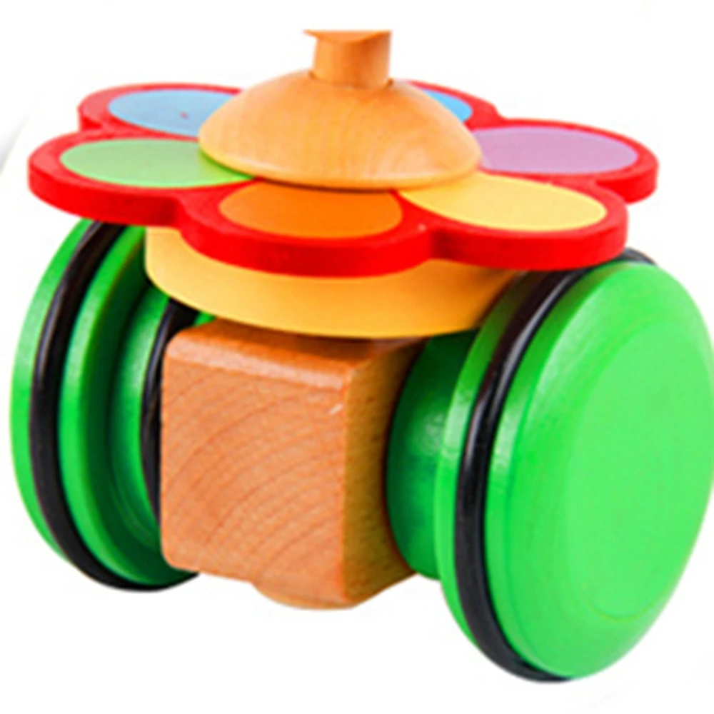 Игрушки для малышей Push/Pull Детские Прогулки деревянные игрушки Бабочка