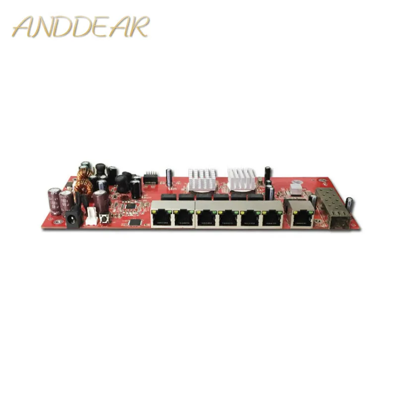 OEM/ODM 9 портовый гигабитный SFP модуль переключения Поддержка AF/AT 10/100/1000 Мбит/с